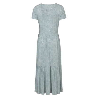 Green - Back - Mountain Warehouse Womens-Ladies Sardinia Dotted Tiered Dress
