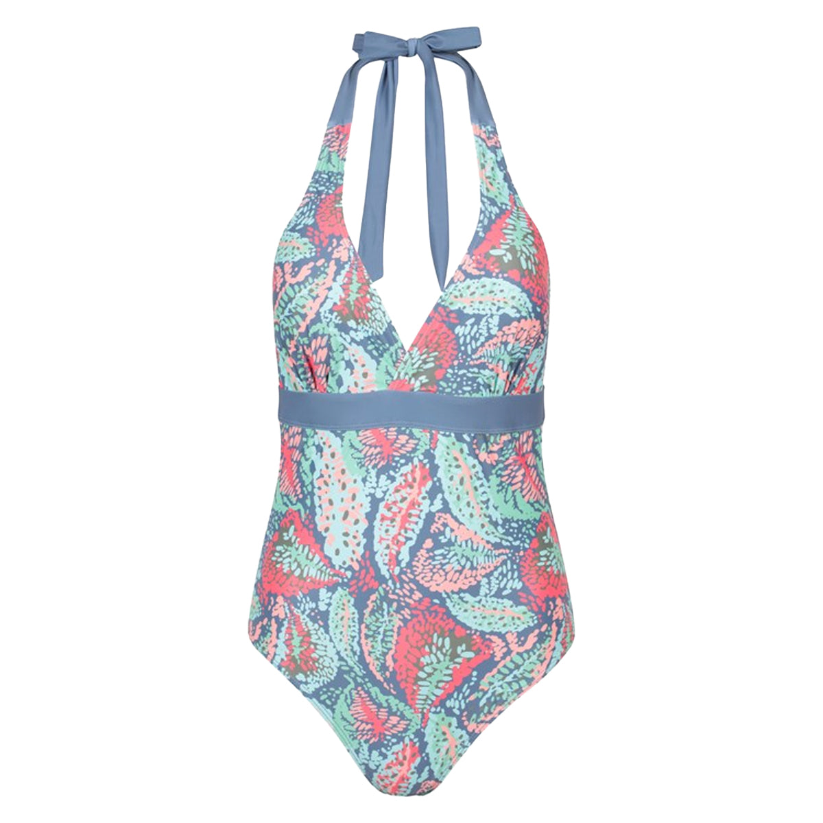 Green - Front - Mountain Warehouse Womens-Ladies Ocean Notion Patterned One Piece Swimsuit