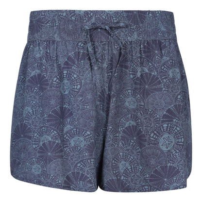 Navy - Front - Mountain Warehouse Womens-Ladies Vibe Abstract Shorts