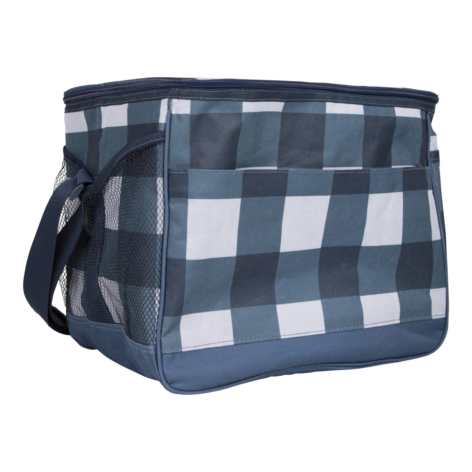 Corn Blue - Side - Mountain Warehouse 25L Checked Cooler Bag