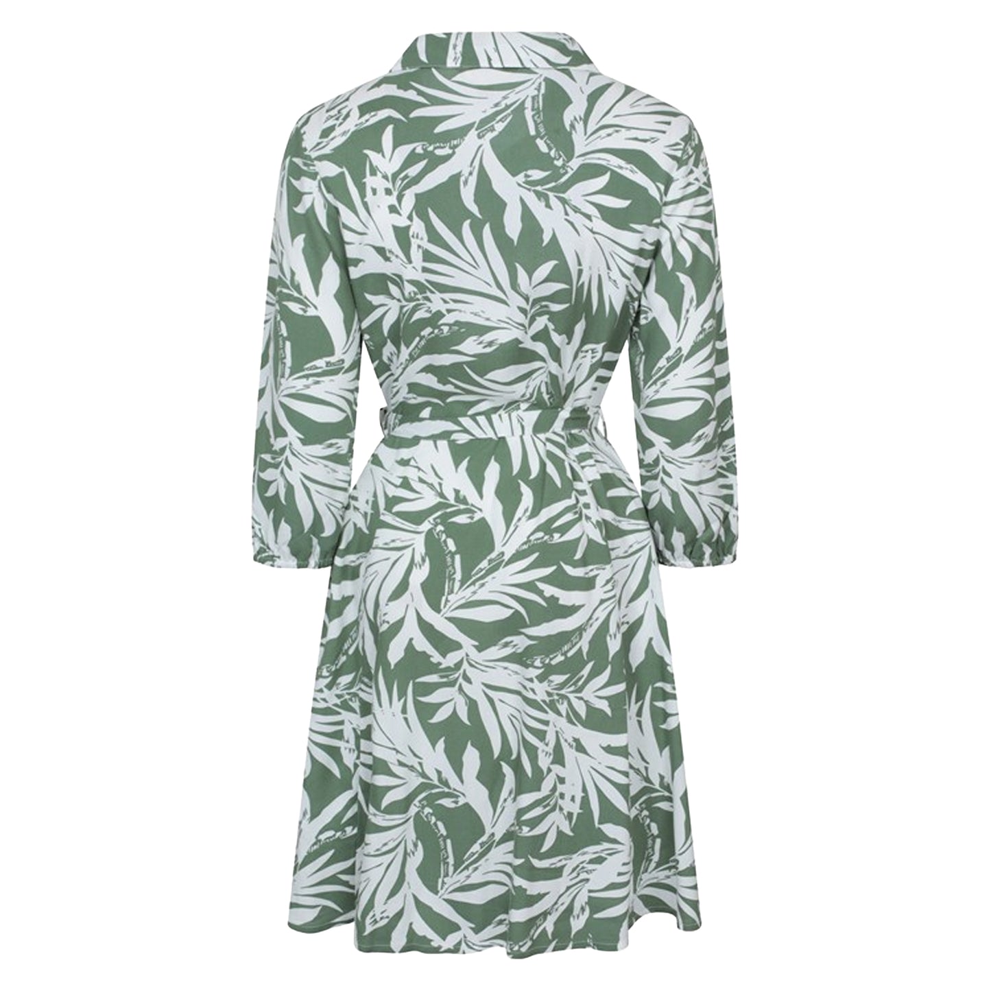 Khaki Green - Back - Mountain Warehouse Womens-Ladies Porto Woven Button Through Shirt Dress