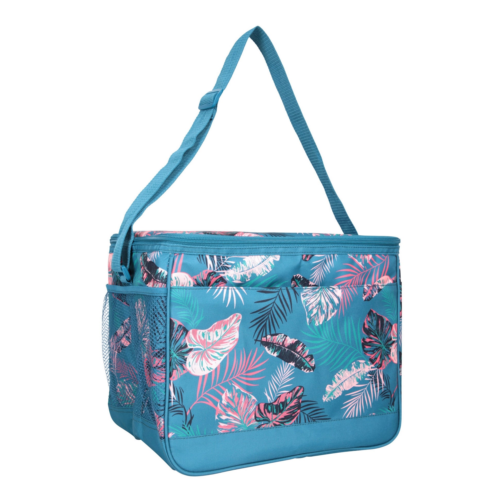 Coral - Front - Mountain Warehouse 25L Leaf Print Cooler Bag