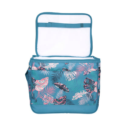 Coral - Side - Mountain Warehouse 25L Leaf Print Cooler Bag
