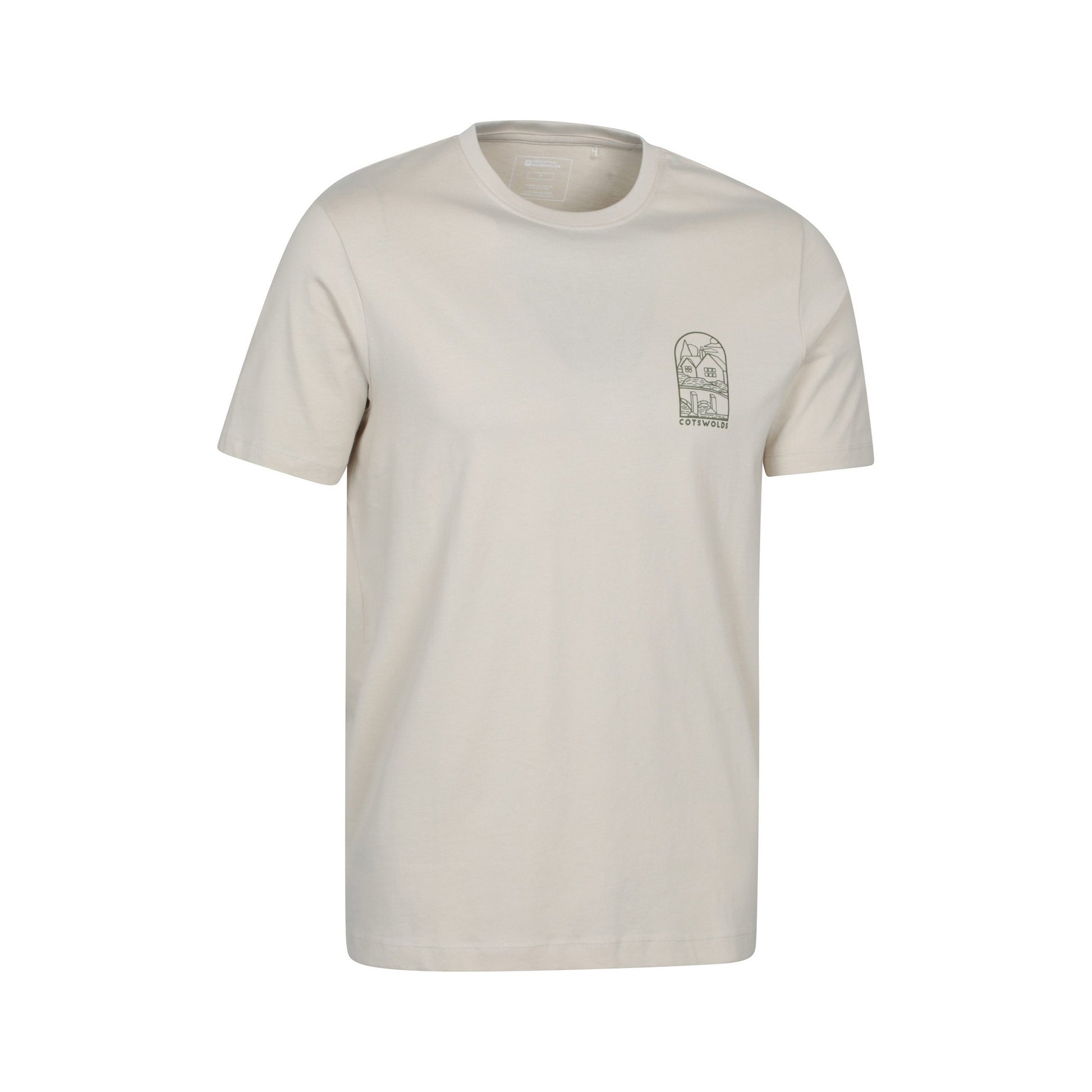 Off White - Side - Mountain Warehouse Mens Cotswold Short-Sleeved T-Shirt