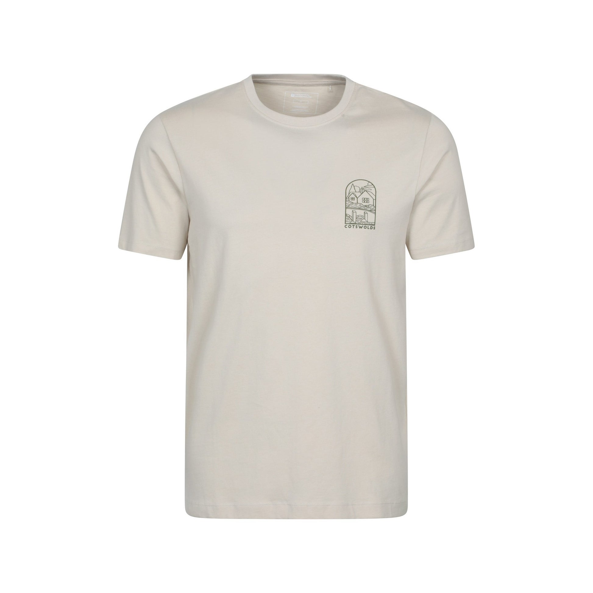 Off White - Front - Mountain Warehouse Mens Cotswold Short-Sleeved T-Shirt