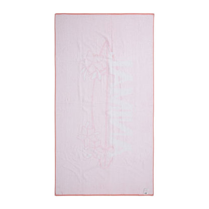 Coral - Back - Animal Classic Floral Cotton Towel