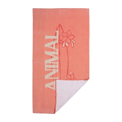 Coral - Side - Animal Classic Floral Cotton Towel
