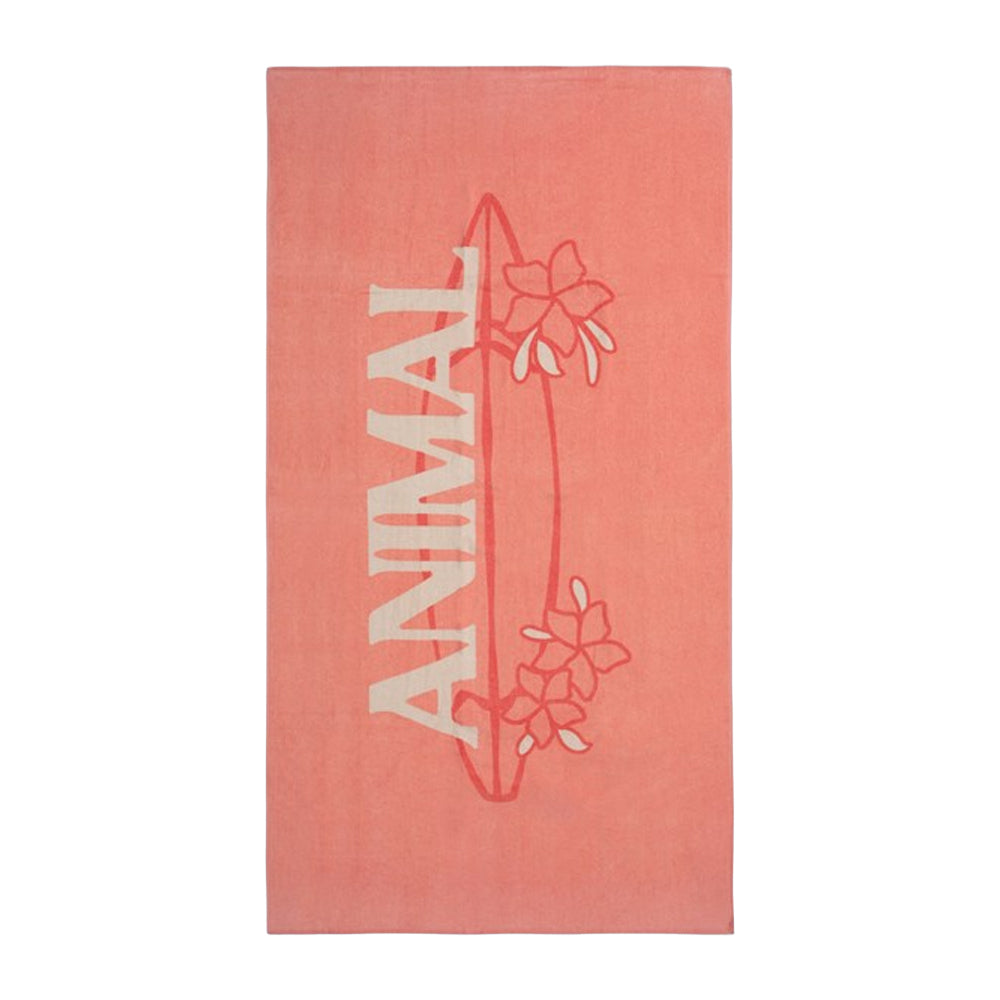 Coral - Front - Animal Classic Floral Cotton Towel