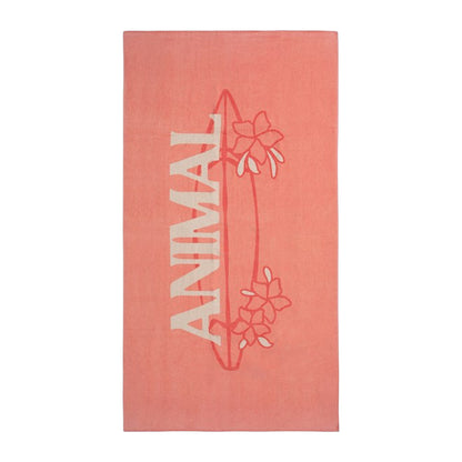 Coral - Front - Animal Classic Floral Cotton Towel