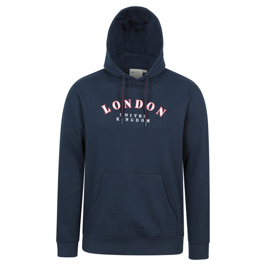Navy - Front - Mountain Warehouse Mens Regional London Graphic Hoodie