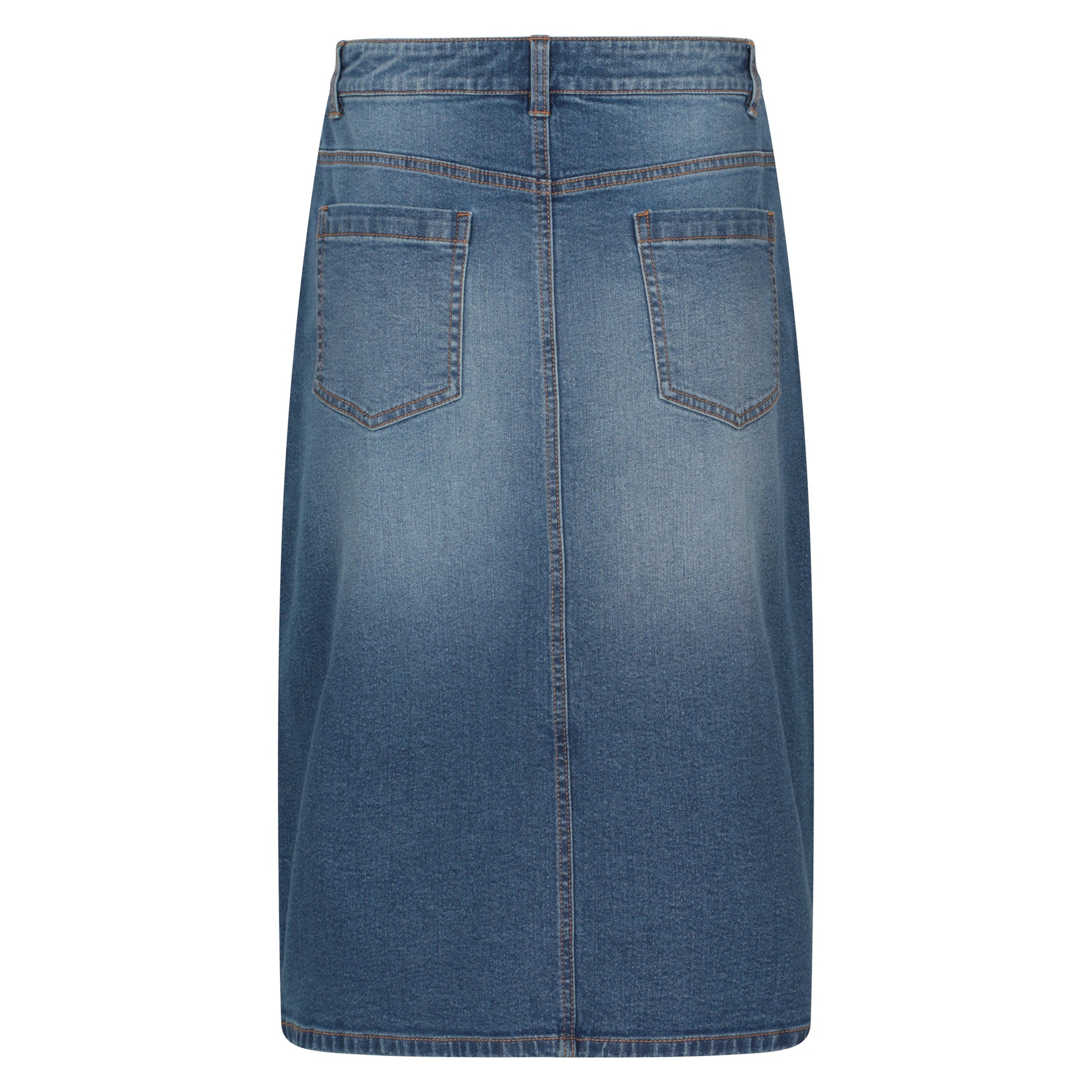Denim Blue - Back - Mountain Warehouse Womens-Ladies Ash Denim A-line Skirt