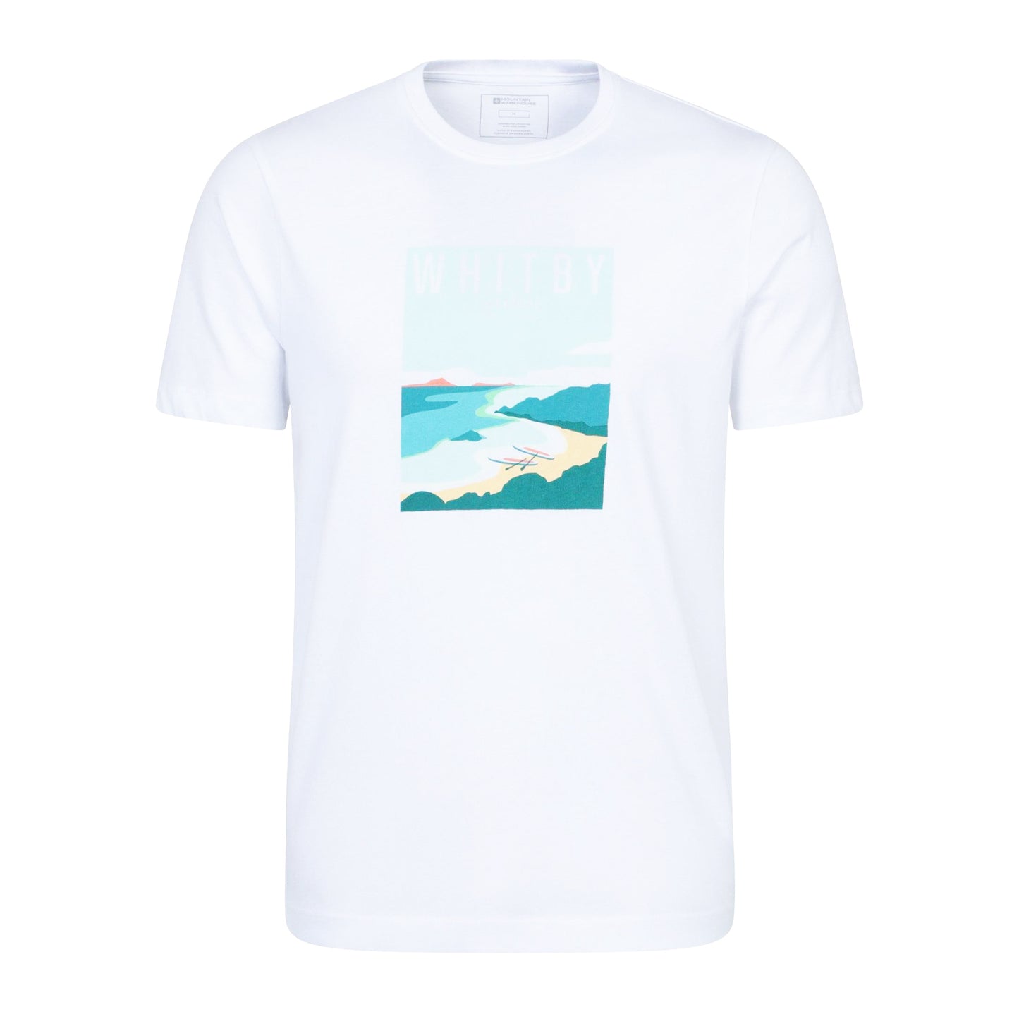 White - Front - Mountain Warehouse Mens Whitby Short-Sleeved T-Shirt