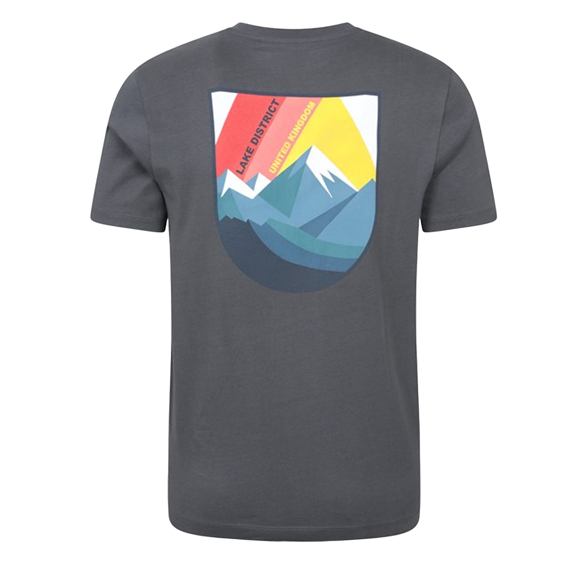 Charcoal - Back - Mountain Warehouse Mens Lake District Short-Sleeved T-Shirt