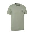 Khaki Green - Side - Mountain Warehouse Mens Lake District Back Print Short-Sleeved T-Shirt