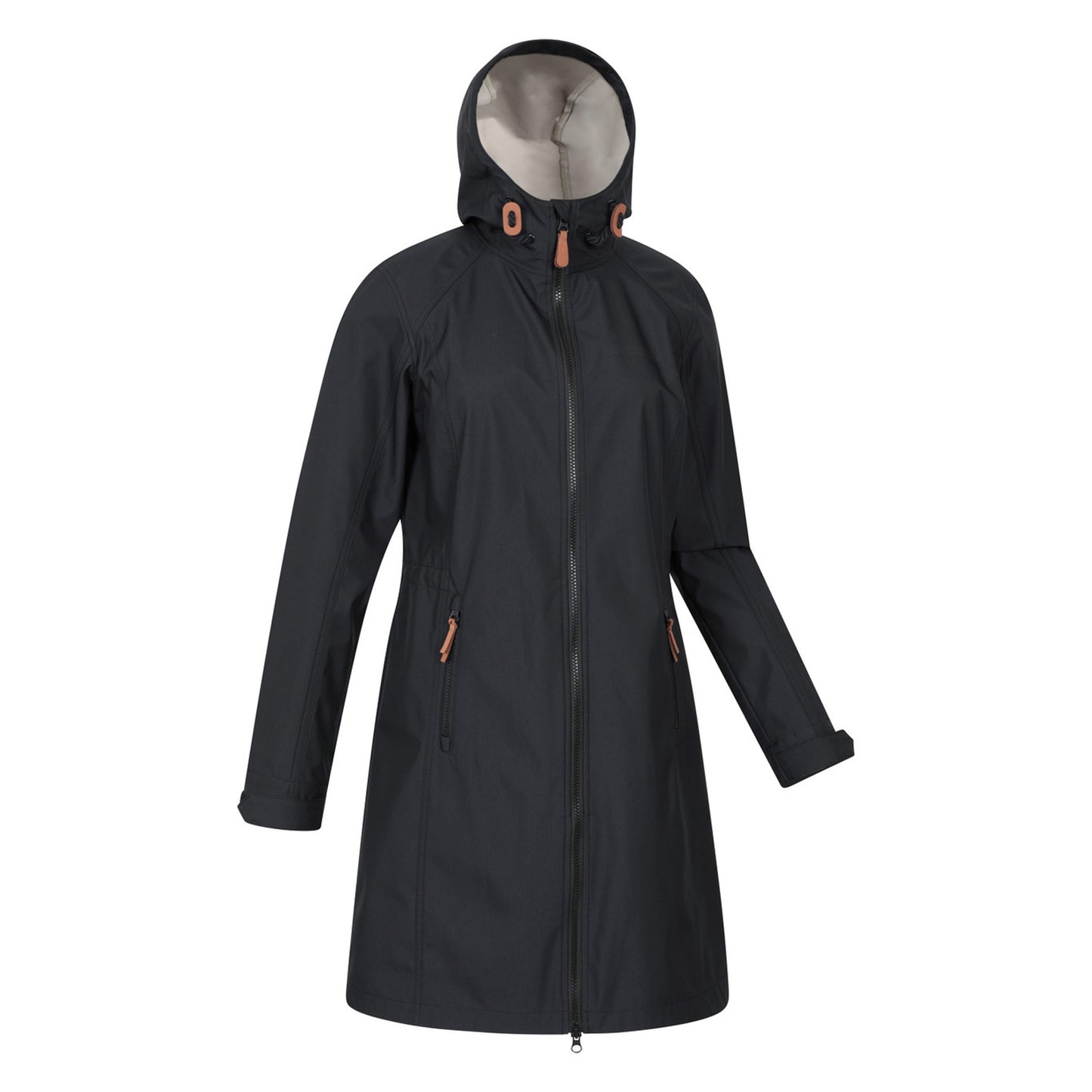 Black - Side - Mountain Warehouse Womens-Ladies Ioana Longline Soft Shell Jacket