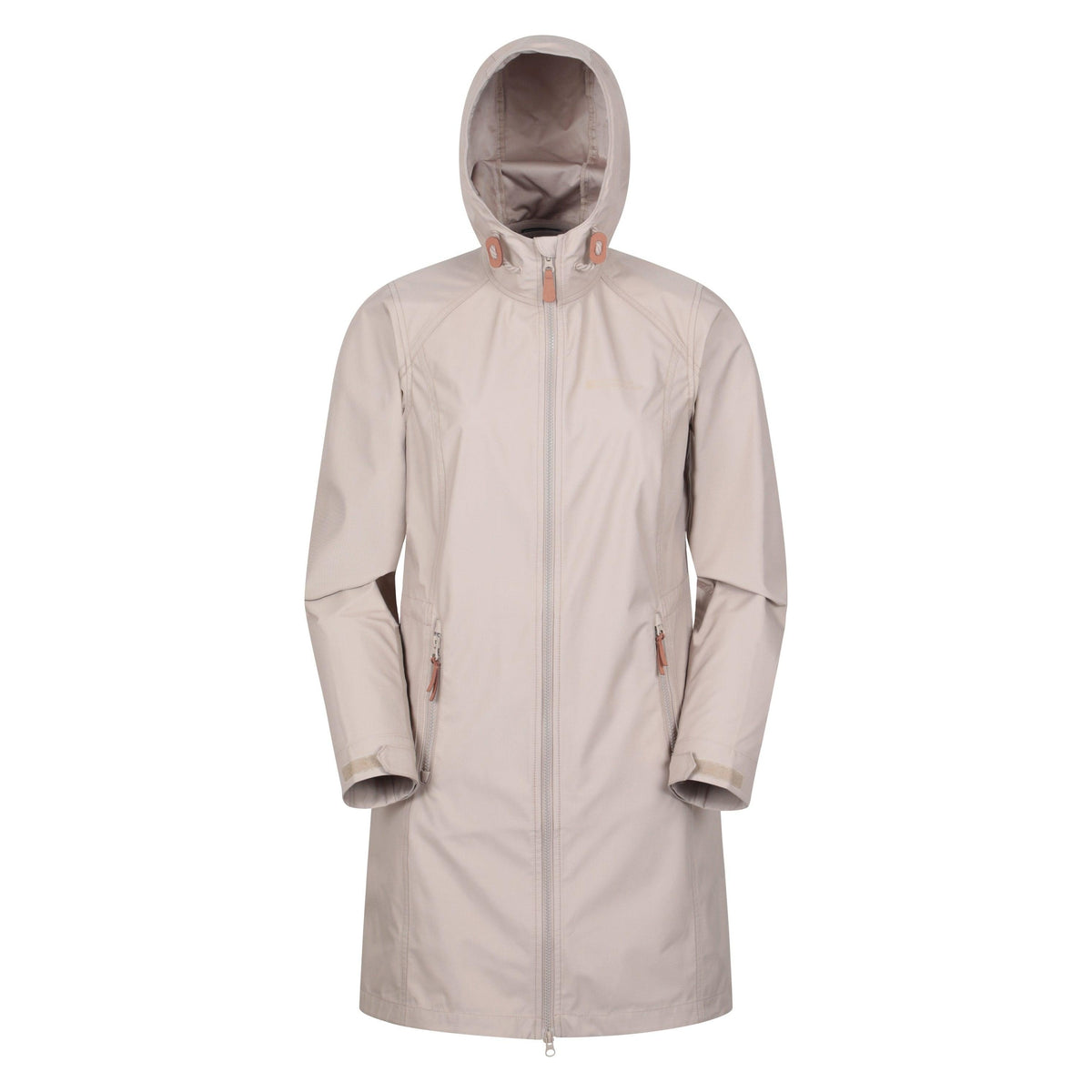 Beige - Front - Mountain Warehouse Womens-Ladies Ioana Longline Soft Shell Jacket