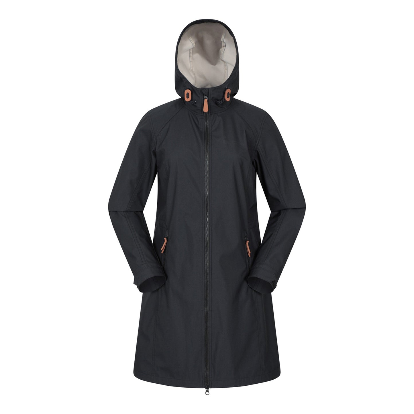 Black - Front - Mountain Warehouse Womens-Ladies Ioana Longline Soft Shell Jacket