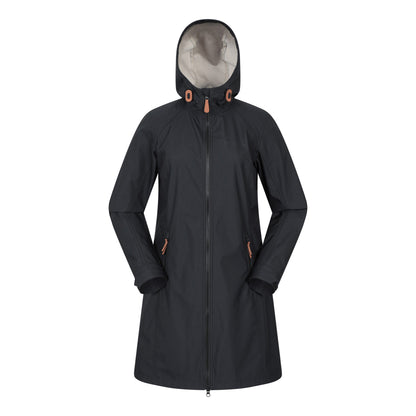 Black - Front - Mountain Warehouse Womens-Ladies Ioana Longline Soft Shell Jacket