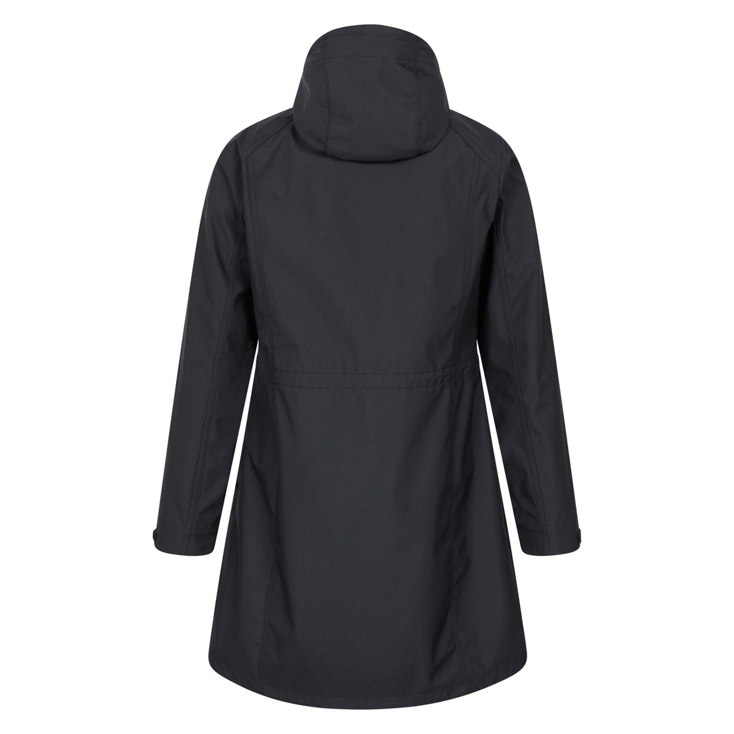 Black - Back - Mountain Warehouse Womens-Ladies Ioana Longline Soft Shell Jacket