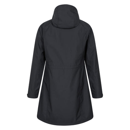 Black - Back - Mountain Warehouse Womens-Ladies Ioana Longline Soft Shell Jacket