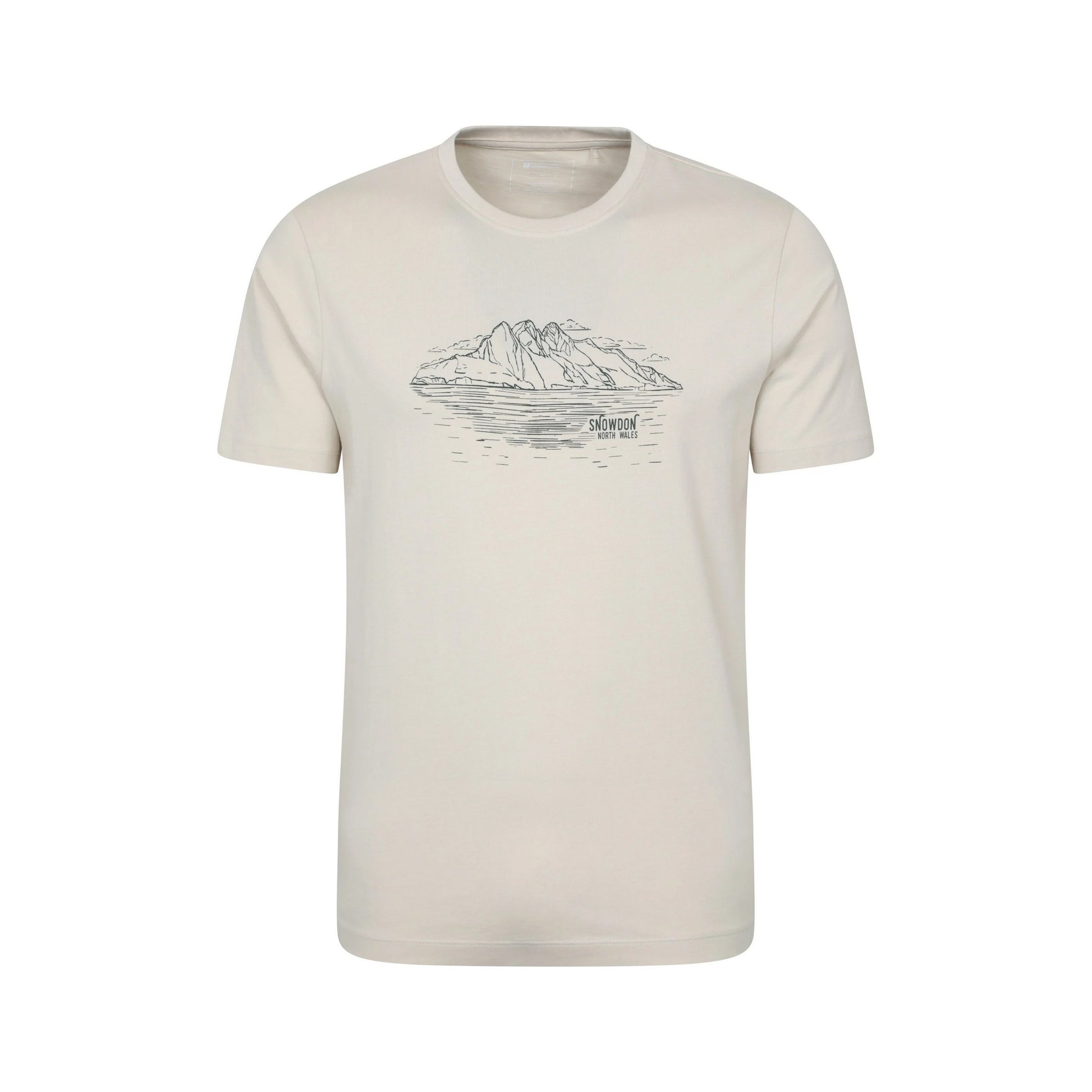Off White - Front - Mountain Warehouse Mens Snowdon Mountain Short-Sleeved T-Shirt
