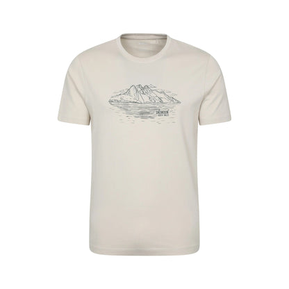 Off White - Front - Mountain Warehouse Mens Snowdon Mountain Short-Sleeved T-Shirt