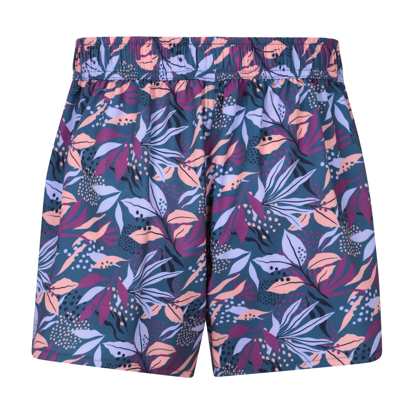 Purple - Back - Mountain Warehouse Womens-Ladies Floral Stretch Boardshorts