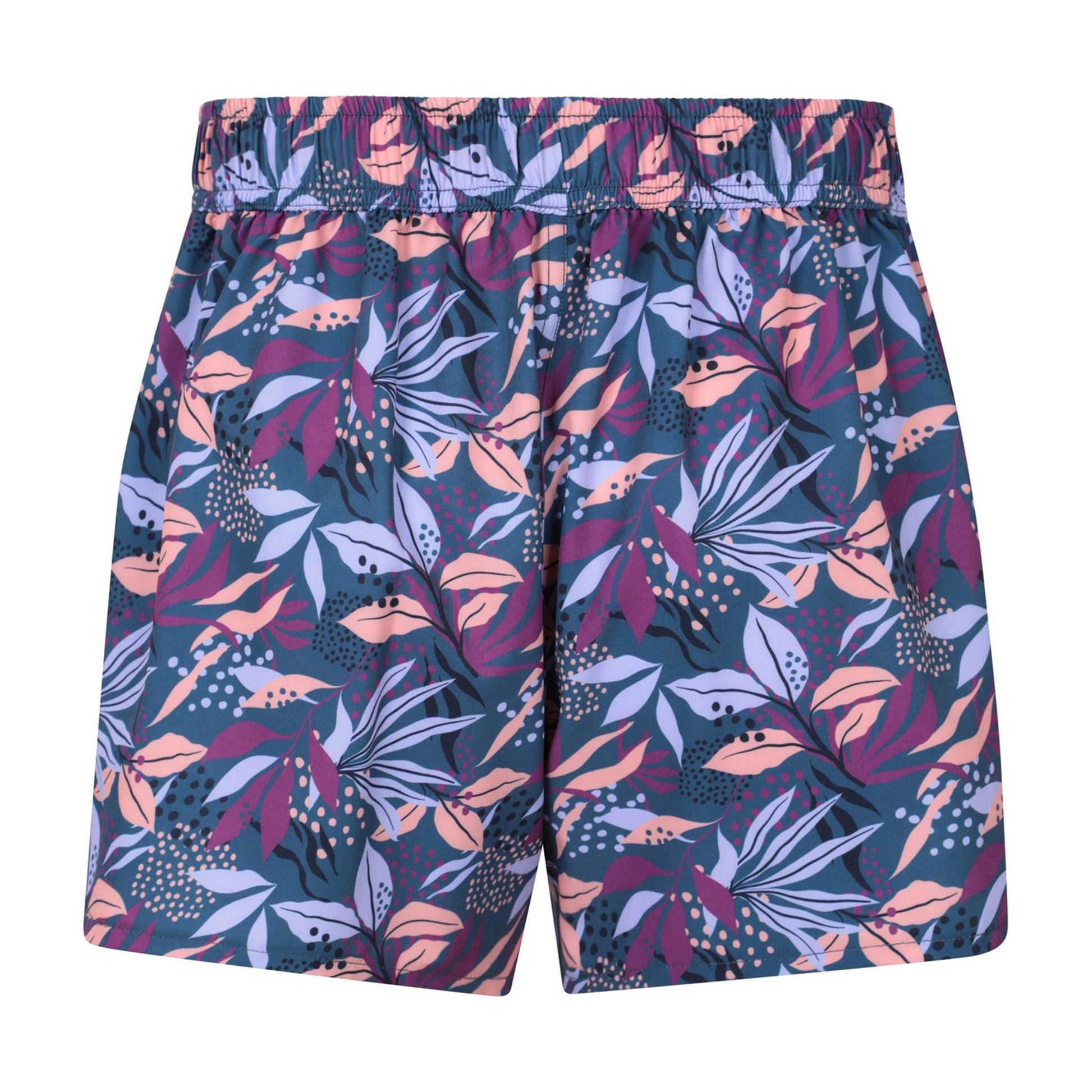 Purple - Back - Mountain Warehouse Womens-Ladies Floral Stretch Boardshorts