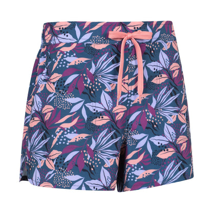 Purple - Side - Mountain Warehouse Womens-Ladies Floral Stretch Boardshorts