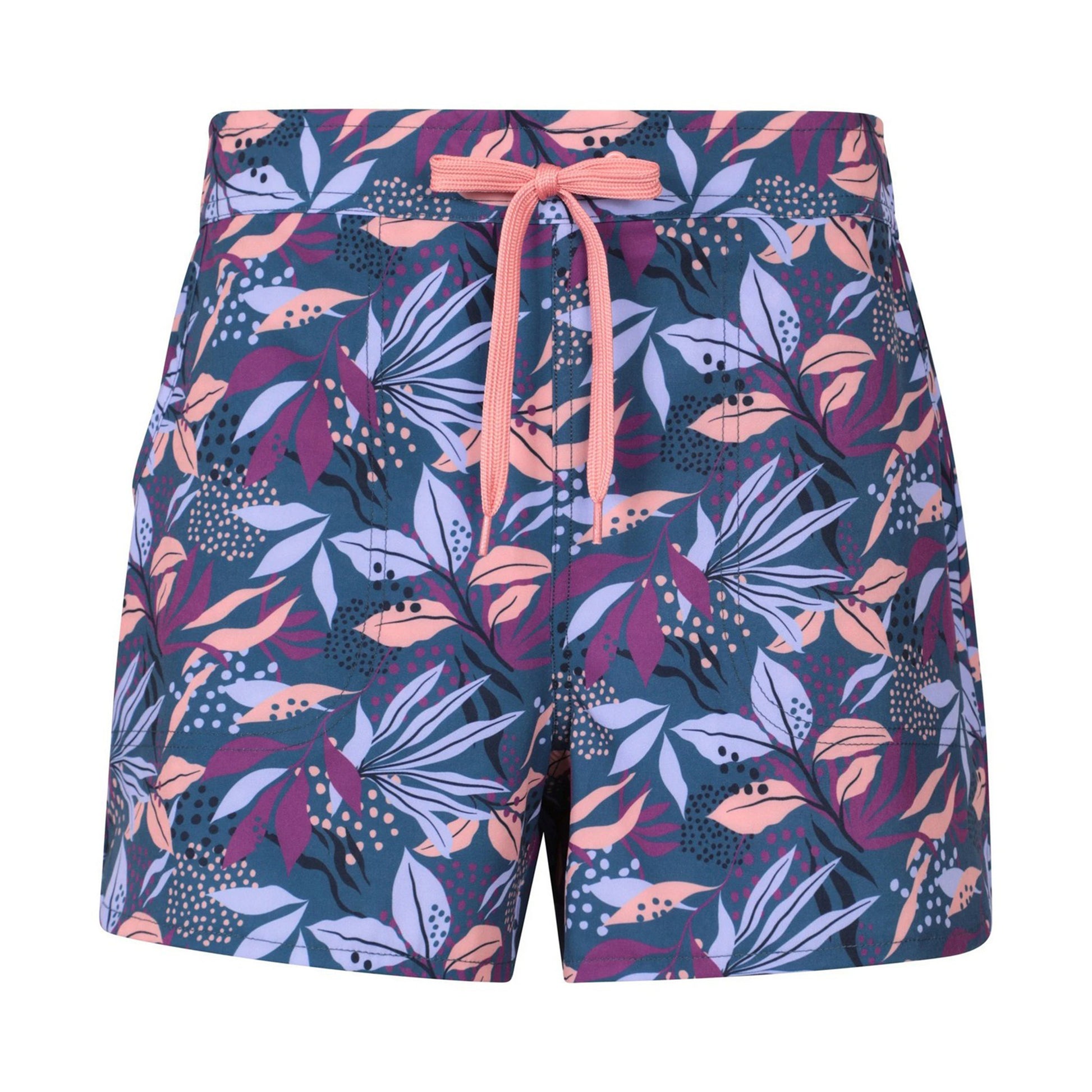 Purple - Front - Mountain Warehouse Womens-Ladies Floral Stretch Boardshorts