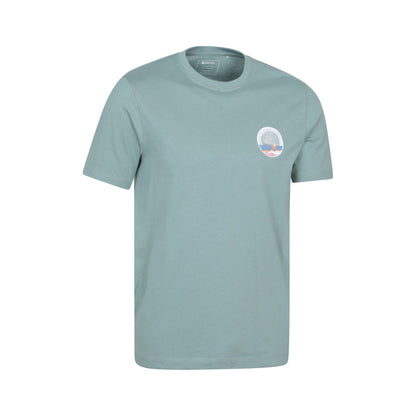 Pale Green - Side - Mountain Warehouse Mens Brighton Short-Sleeved T-Shirt
