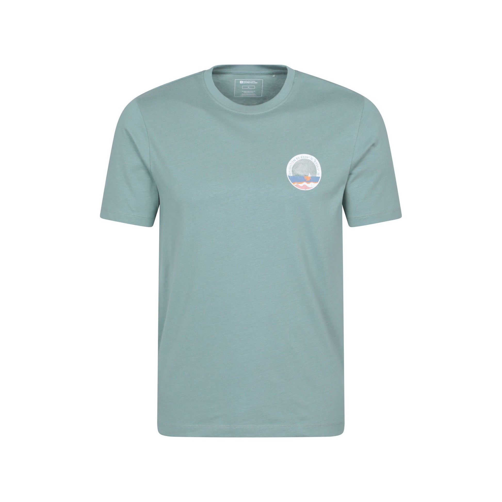 Pale Green - Front - Mountain Warehouse Mens Brighton Short-Sleeved T-Shirt