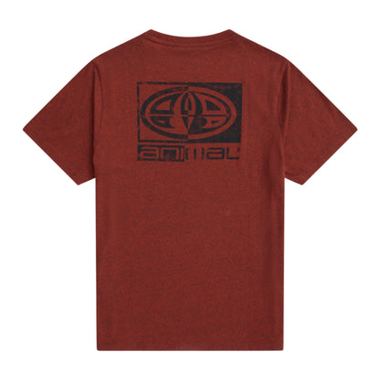 Red - Back - Animal Mens Jacob Logo T-Shirt