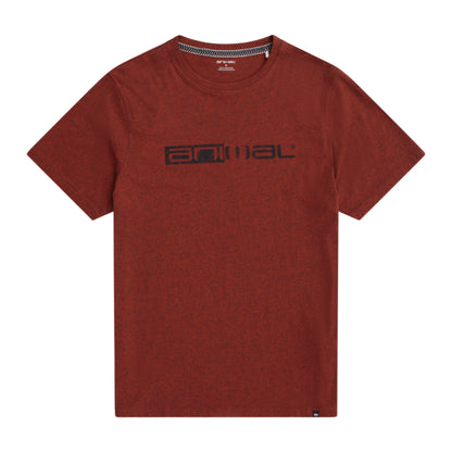 Red - Front - Animal Mens Jacob Logo T-Shirt
