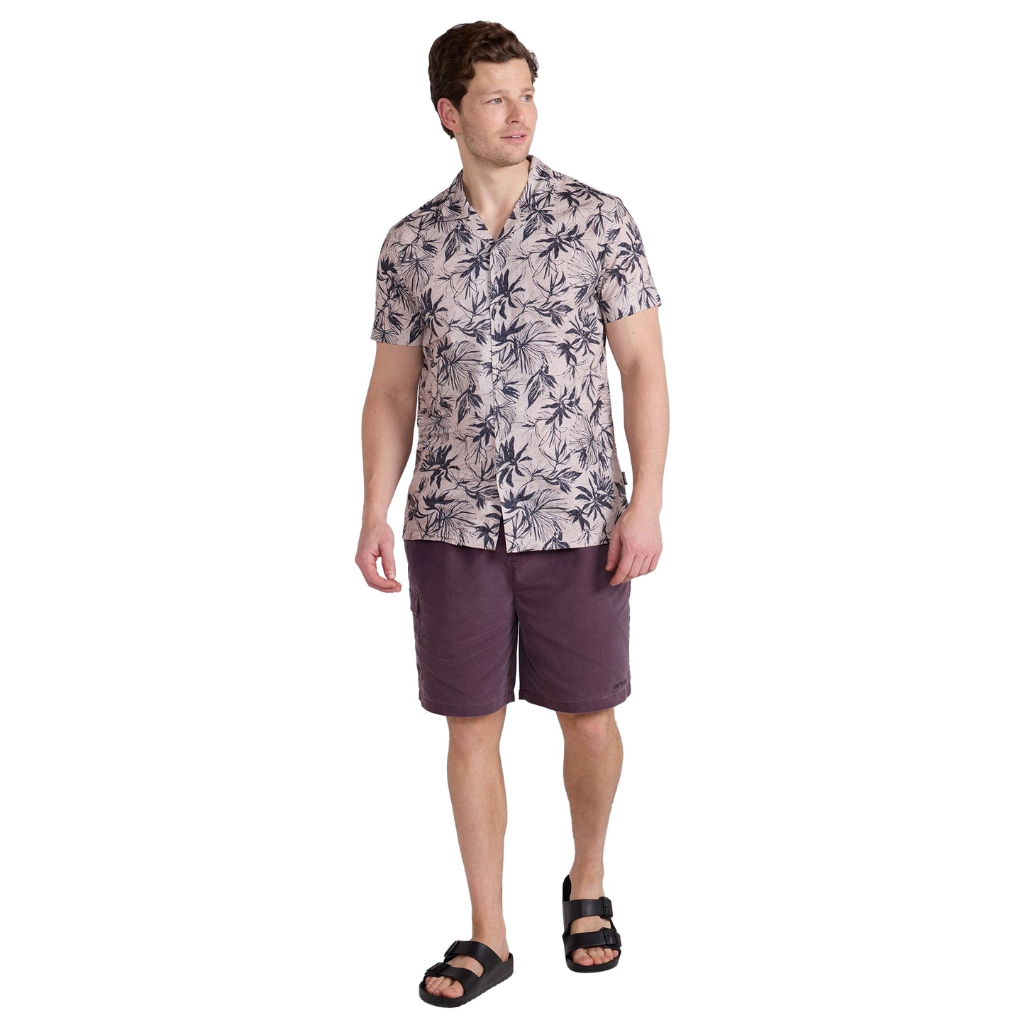 Tan - Side - Animal Mens Will Floral Shirt