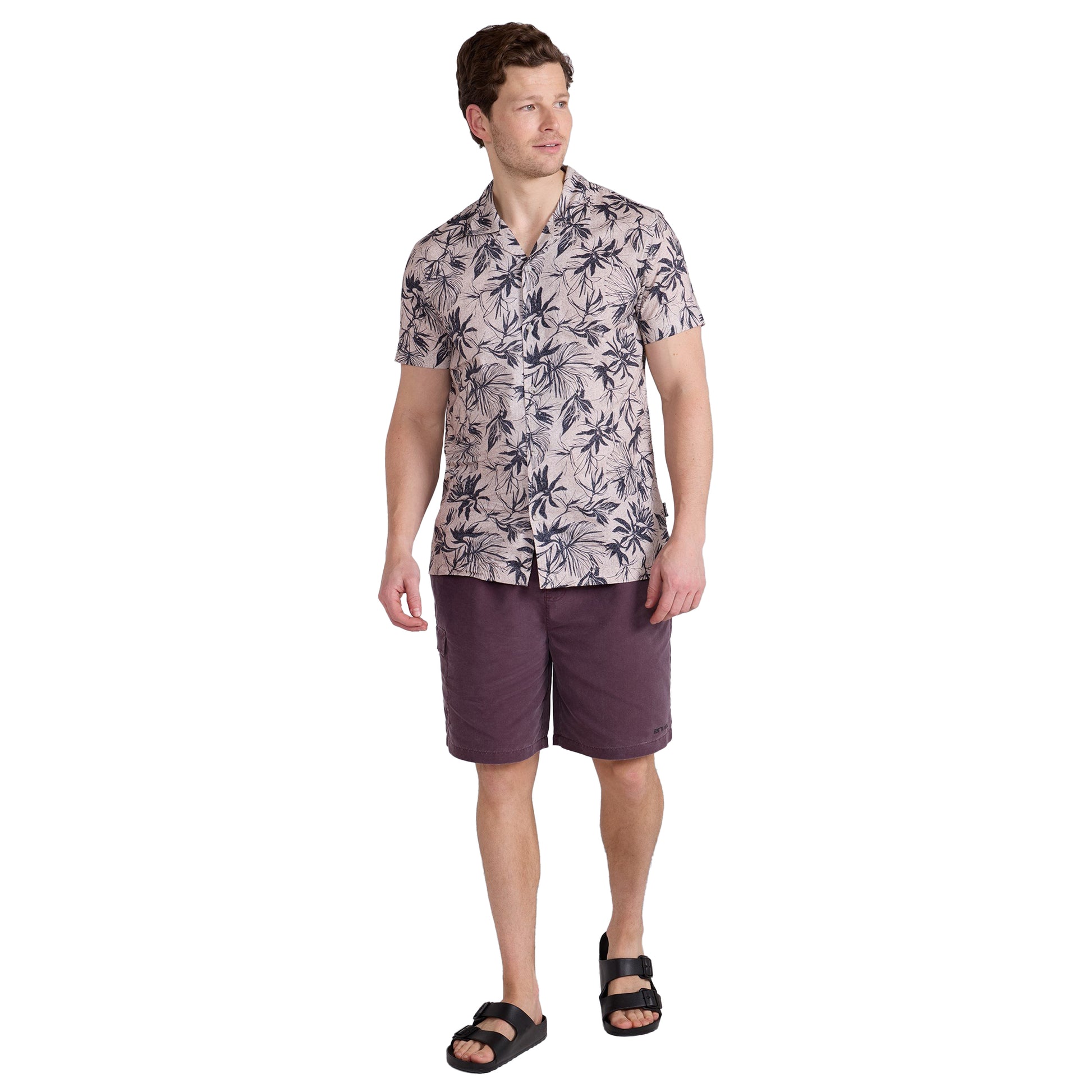 Tan - Side - Animal Mens Will Floral Shirt