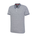 Grey - Side - Mountain Warehouse Mens Scouller Striped Polo Shirt