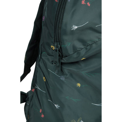 Green - Side - Mountain Warehouse Printed Packaway Backpack