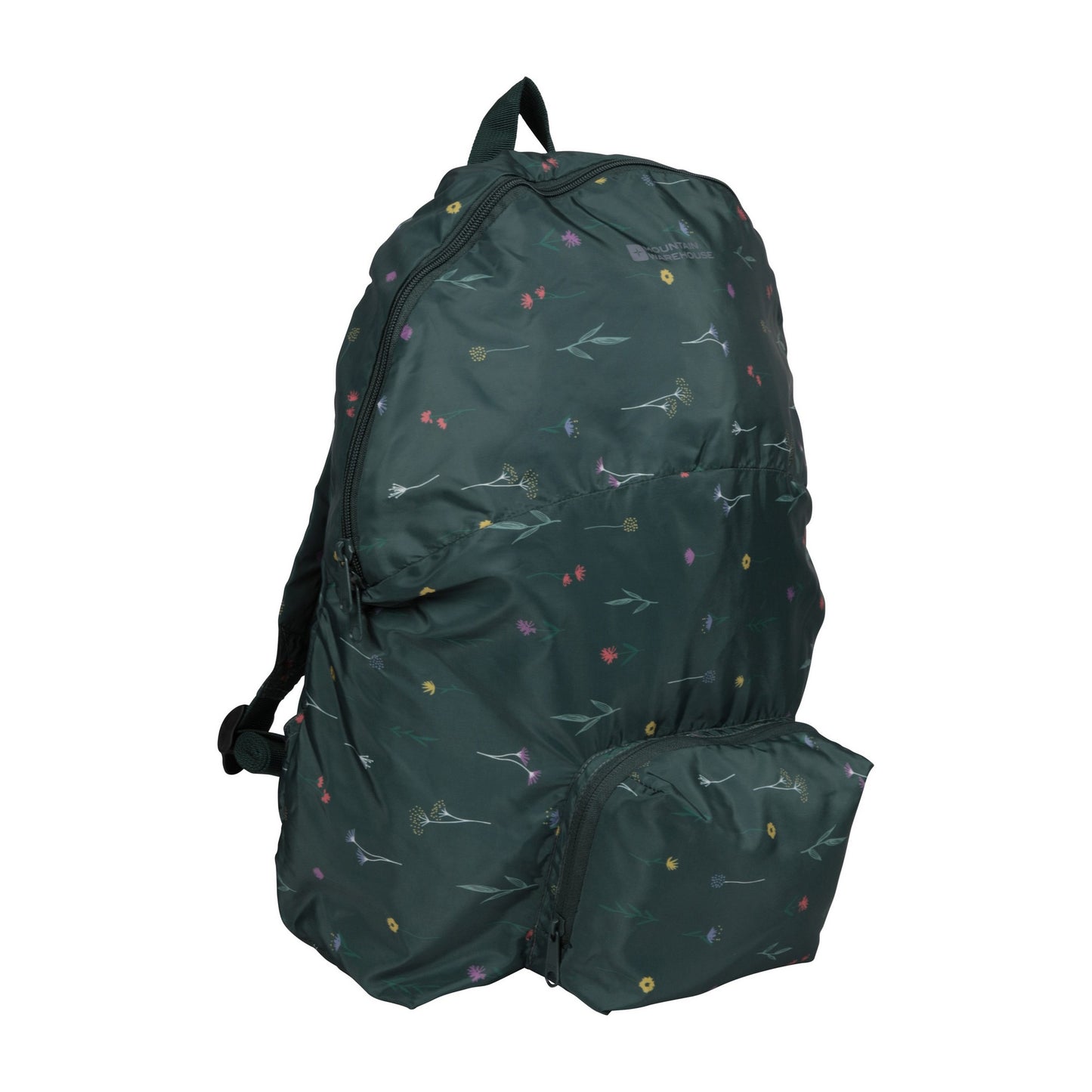 Green - Pack Shot - Mountain Warehouse Printed Packaway Backpack