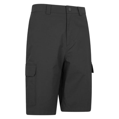 Black - Side - Mountain Warehouse Mens Delta Stretch Cargo Shorts