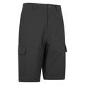 Black - Side - Mountain Warehouse Mens Delta Stretch Cargo Shorts