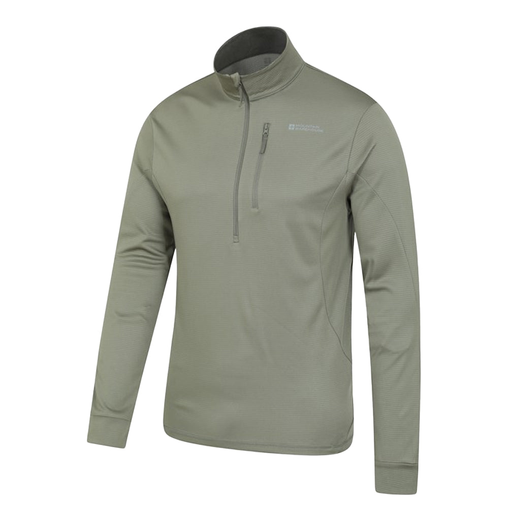 Light Khaki - Side - Mountain Warehouse Mens Southwark Lightweight Midlayer