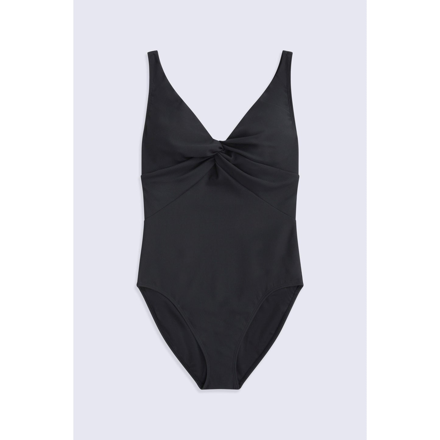 Black - Front - Animal Womens-Ladies Florence Ribbed One Piece Swimsuit