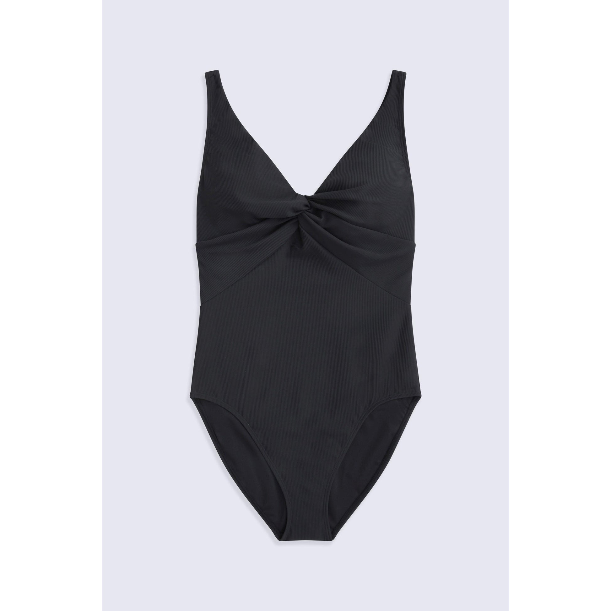 Black - Front - Animal Womens-Ladies Florence Ribbed One Piece Swimsuit
