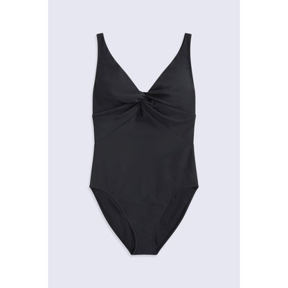 Black - Front - Animal Womens-Ladies Florence Ribbed One Piece Swimsuit