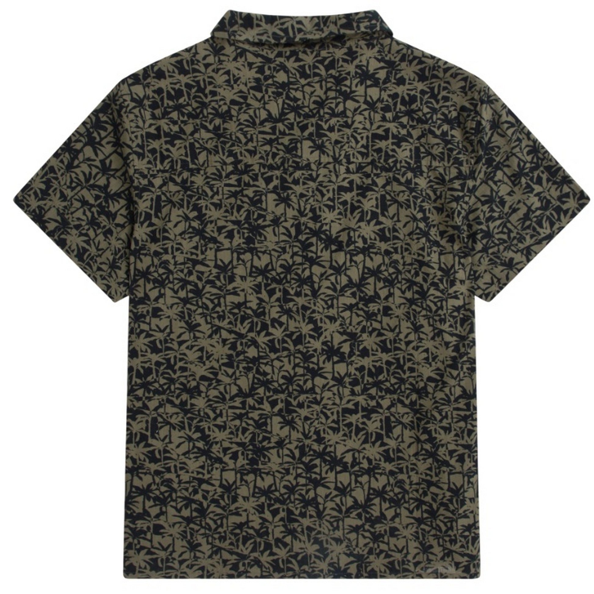 Khaki Green - Back - Animal Mens Will Palm Tree Shirt
