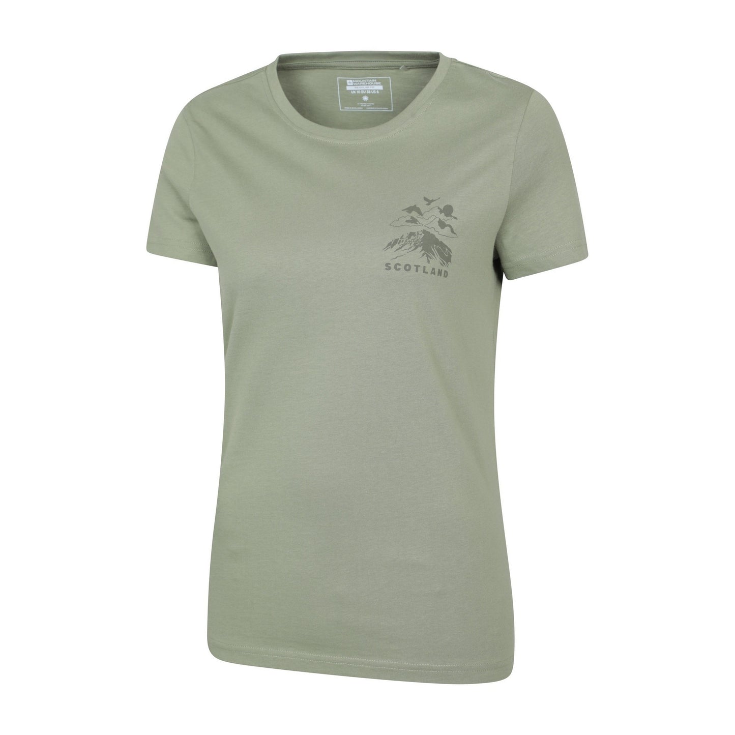 Khaki Green - Lifestyle - Mountain Warehouse Womens-Ladies Scotland Mountain T-Shirt