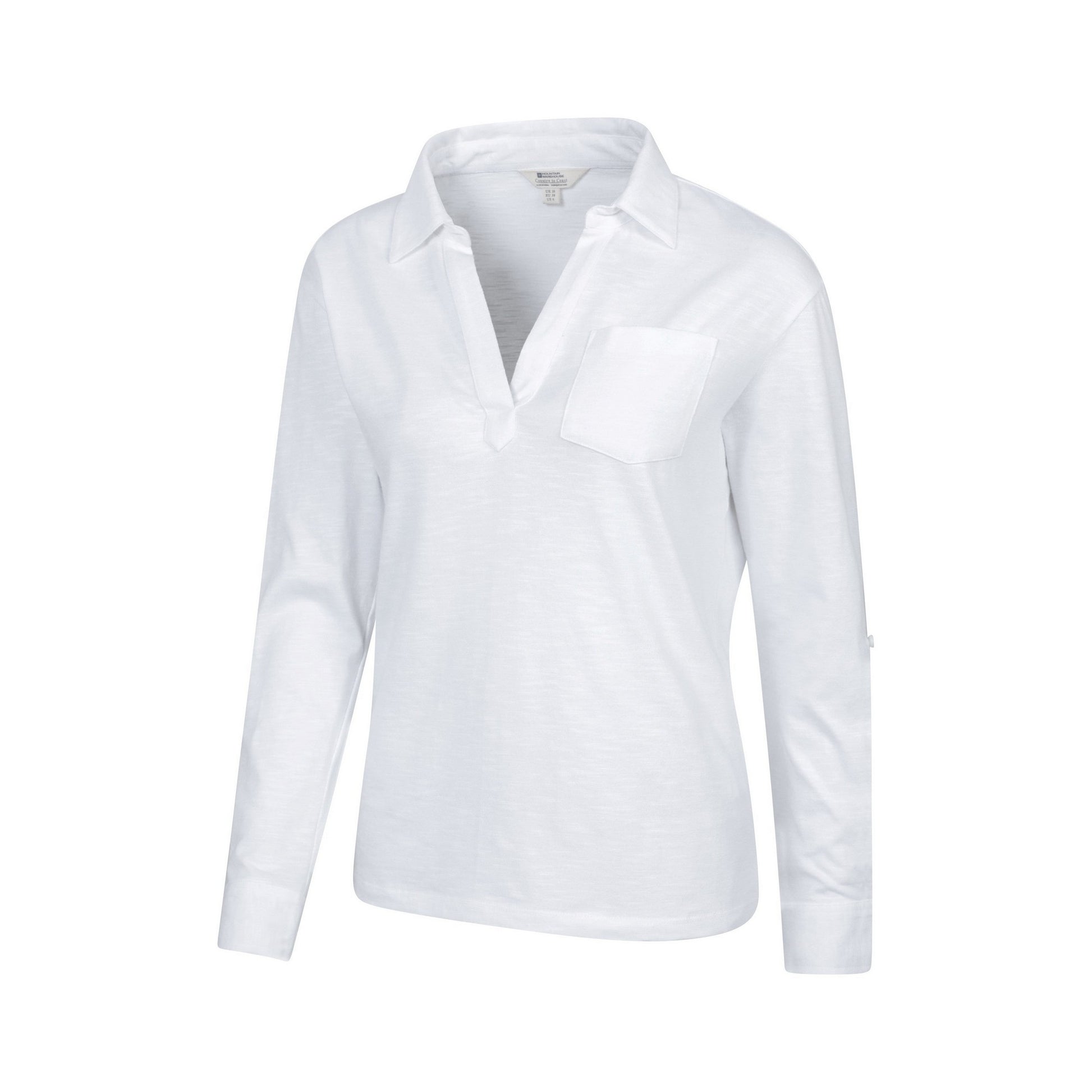 White - Lifestyle - Mountain Warehouse Womens-Ladies Brae Relaxed Fit Polo Shirt