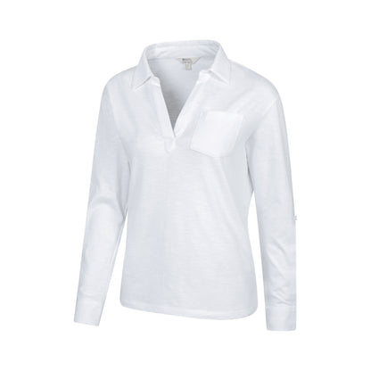White - Lifestyle - Mountain Warehouse Womens-Ladies Brae Relaxed Fit Polo Shirt