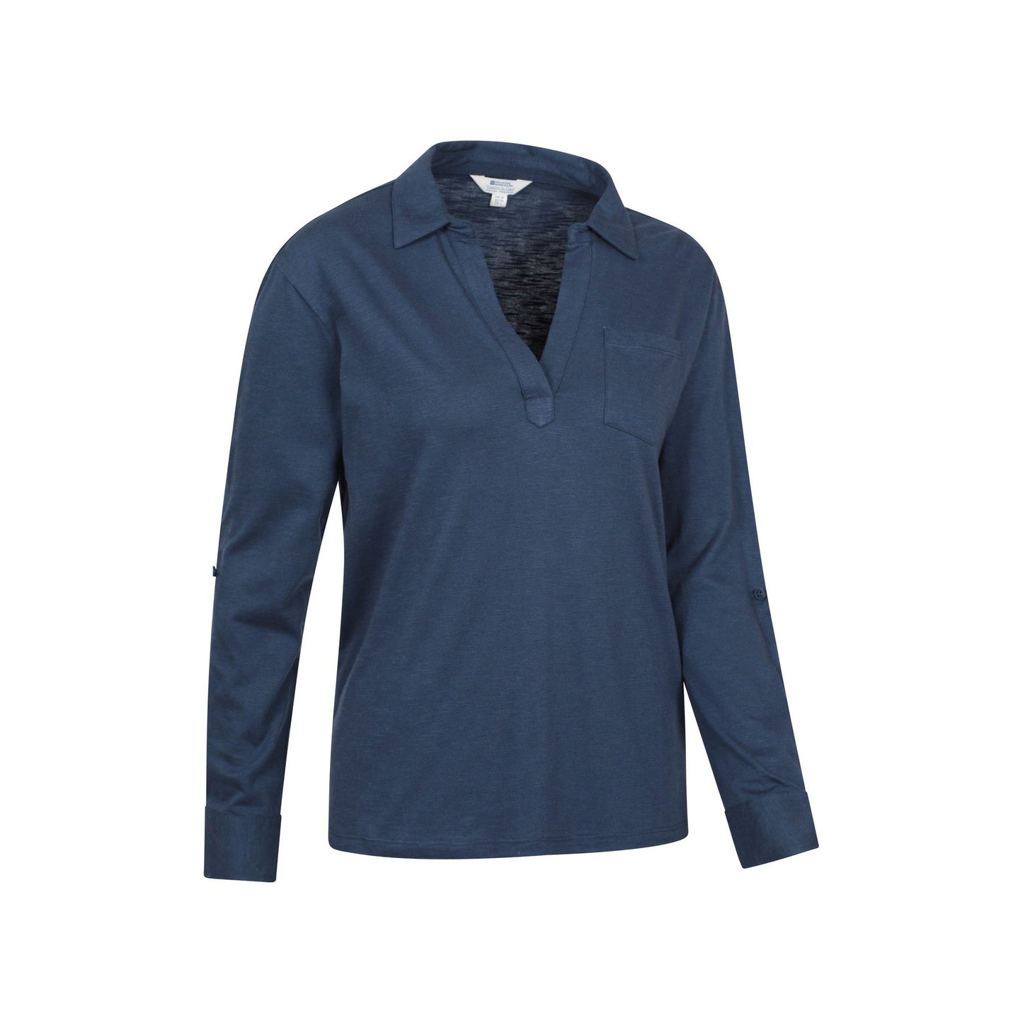 Navy - Side - Mountain Warehouse Womens-Ladies Brae Relaxed Fit Polo Shirt